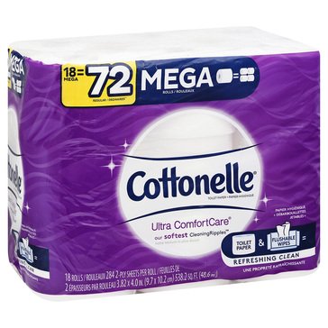 Cottonelle Ultra ComfortCare Mega Roll Toilet Paper 18ct