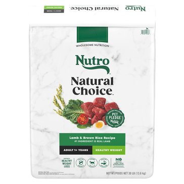 Nutro Wholesome Essentials Adult Healthy Weight, Lamb and Rice Dry Dog Food, 30lb