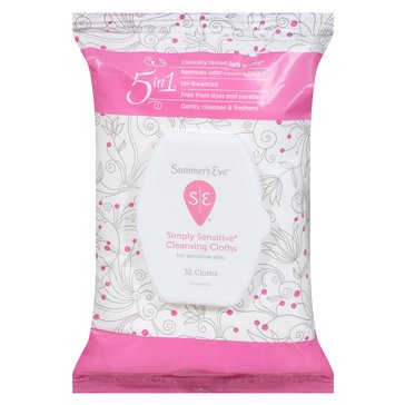 Summers Eve Sensitive Cleansing Cloth, 32ct