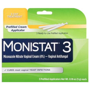 Monistat 3 Day Treatment Simple Cure Cream, 3-Count