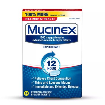 Mucinex SE - Max Strength Extended Release Bi-Layer Tablets, 24/28-Count