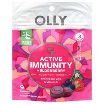 OLLY Active Immunity Plus Elderberry Travel, 9-Count