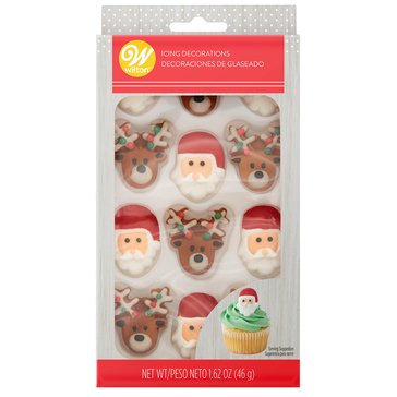 Wilton Santa Reindeer Royal Icing 12ct