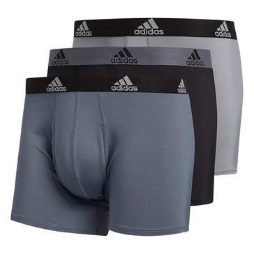 adidas Men's Climalite Performance 3-Pack Trunk Underwear
