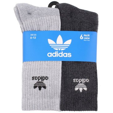 Adidas Men's Originals Trefoil Crew Socks 6pk