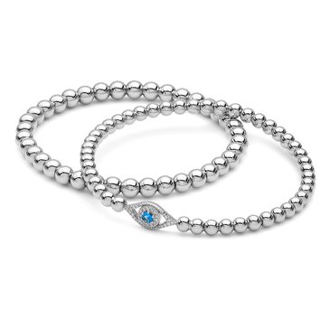 Nadri Evil Eye Stretch Bracelets, Set of 2