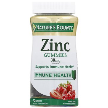 Nature's Bounty Zinc 30mg Gummies, 70-count