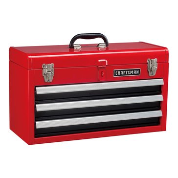 Craftsman 20 Wide 3-Drawer Metal Tool Box - Red