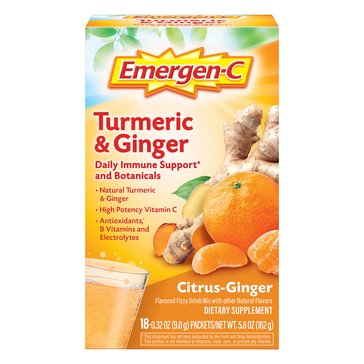 Emergen-C Turmeric Ginger Powder 18-count