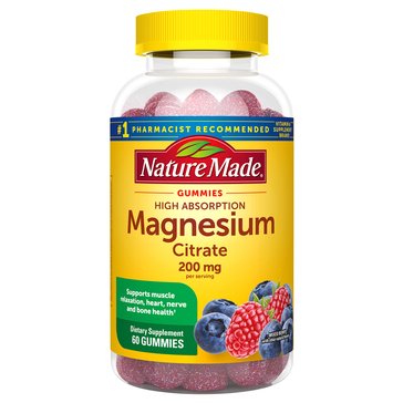 Nature Made Magnesium 200mg Gummies, 60-Count