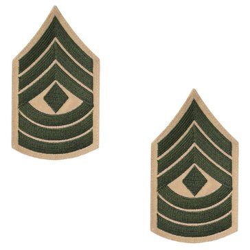 USMC Women's Chevron Green on Khaki 1ST SGT