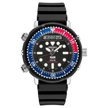 Seiko Men's Prospex Solar Hybrid Diver Silicone Watch