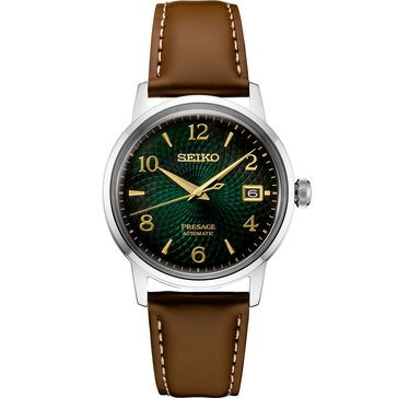 Seiko Men's Seiko Presage Cocktail Time Mojito Automatic Leather Strap Watch