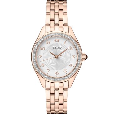 Seiko Women's Crystals Cabochon Crown Bracelet Watch