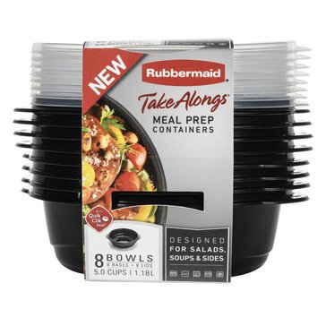 Rubbermaid TakeAlongs 8-Piece Meal Prep Bowls