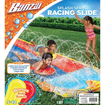 Splash Sprint Racing Slide with 2 Piece Body Board, 17L