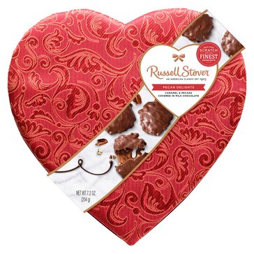 Russell Stover Heart Chocolate Pecan Delights, 7.2oz