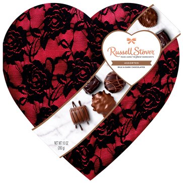 Russell Stover Lace Heart Assorted Chocolates, 10oz