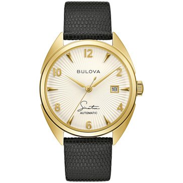 Bulova Men's Frank Sinatra Fly Me To The Moon Leather Strap Watch