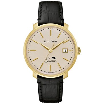 Bulova Men's Frank Sinatra The Best Is Yet To Come Leather Strap Watch
