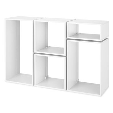Whitmor 5-Piece Clip and Cube Organizer White
