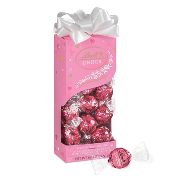 Lindt Lindor Valentine's Strawberries & Cream White Chocolate Truffles, 6.8oz