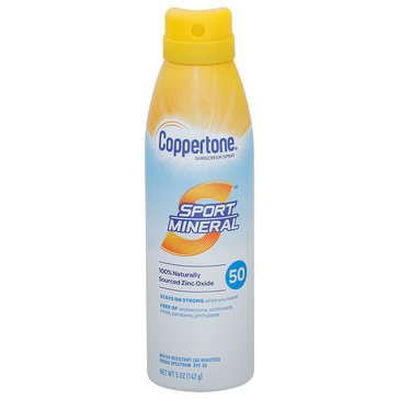 Coppertone Sport Mineral SPF50 Sunscreen Spray 5oz