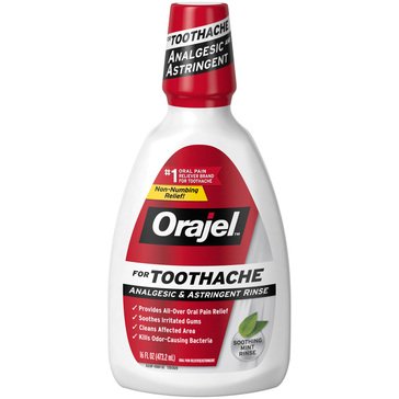 Orajel Toothache Analgesic and Astringent Rinse, 16 fl oz