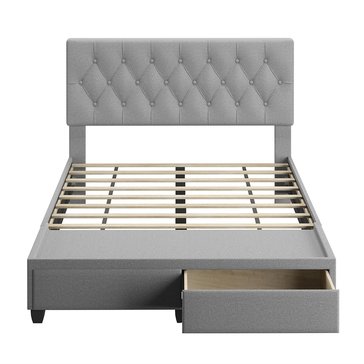 Boyd Sleep Ambrose Linen Platform Drawer Bed