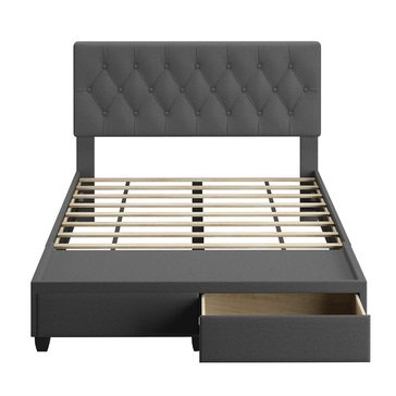 Boyd Sleep Ambrose Linen Platform Drawer Bed