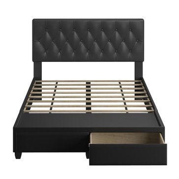 Boyd Sleep Angeline Faux-Leather Platform Drawer Bed
