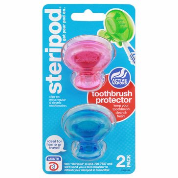 Steripod Adult Toothbrush Protector, 2-count