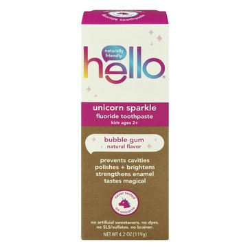 Hello Unicorn Sparkle Bubble Fluoride Toothpaste, 4.2oz