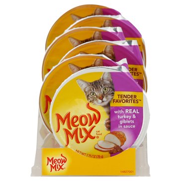 Meow Mix Tender Favorites Turkey and Giblet Tray Wet Cat Food