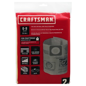 Craftsman 6/9-Gallon 2-Pack Dust/Drywall Collection Bags
