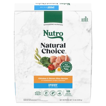 Nutro Natural Choice Puppy Chicken and Brown Rice Dog Food, 13lbs