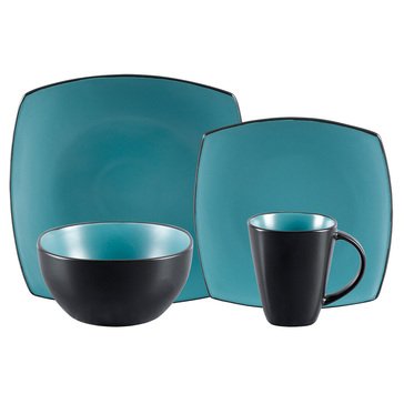 Gibson Elite Soho Lounge 16-Piece Square Dinnerware Set