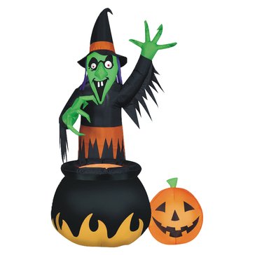 HKS 6-FT Witch Cauldron Pumpkin Inflatable