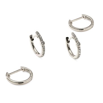 Nadri Pave Huggie Earrings, Set of 2