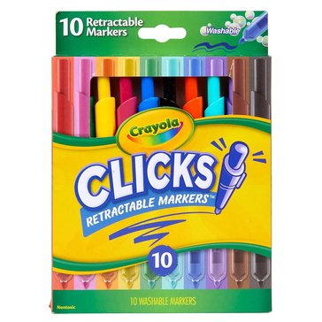Crayola Washable Clicks Retra-countable Markers, 10-count