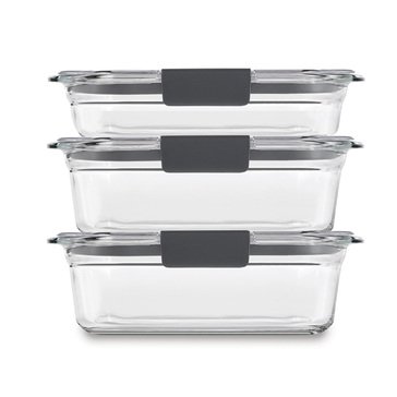 Rubbermaid Brilliance Glass Medium Food Storage Container 6pc Set