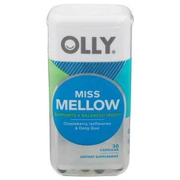 OLLY Miss Mellow Supports a Balanced Mood Capsules, 30-count