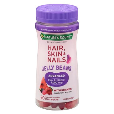 Nature's Bounty Optimal Solutions Advanced Hair, Skin, And Nails Jelly Beans, 80-count