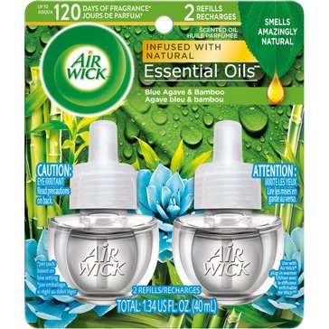 Air Wick Scented Oil Twin Refill, Blue Agave and Bamboo
