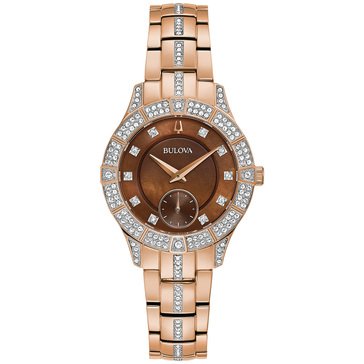 Bulova Women's Crystal Phantom Stainless Steel Bracelet Watch