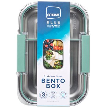 SMASH Blue 3-Compartment Bento Box