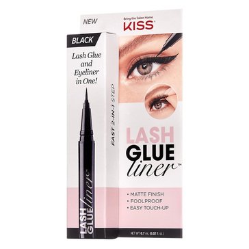 Kiss False Eyelash Glue and Eyeliner - Black