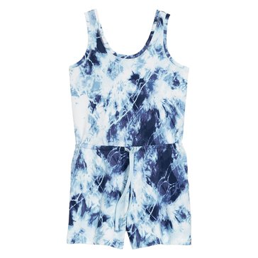 Old Navy Women's Waist-Defined Sleeveless Tie-Dye French-Terry Romper