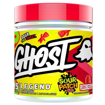 Ghost Legend Pre-Workout Blue Raspberry Dietary Supplement, 25-servings