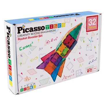 PicassoTiles 32 Piece Rocket Building Set